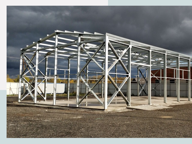 Двускатные ангары в Калуга от 607 руб. за квадрат