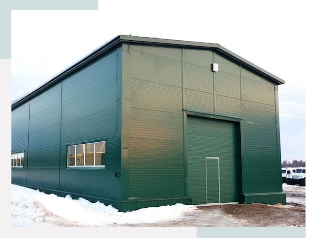 Двускатные ангары в калуге